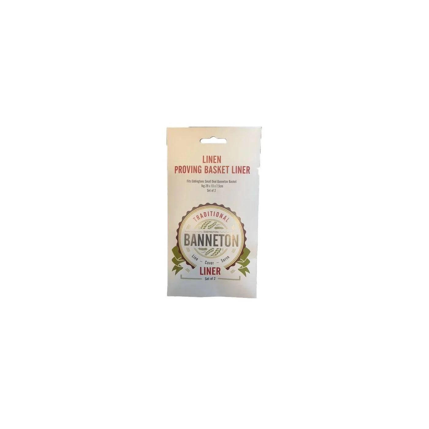Banneton - Linen Proving Basket Liner 2/ST Oval Small 29x13x75cm/115x5x3”
