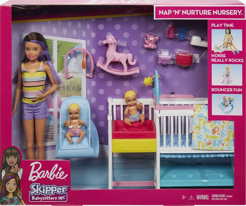 Barbie - Skipper Babysitters Inc Dolls Playset - Nap 'n Nurture Nursery
