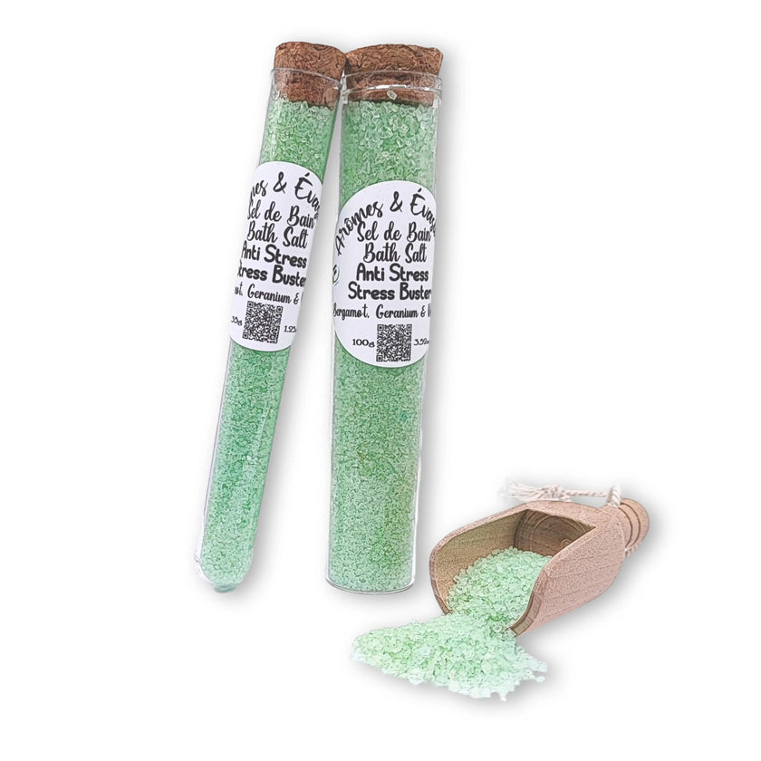 Bath Salt -Stress Buster Potion -Bergamot, Geranium & Vetiver Essential Oils