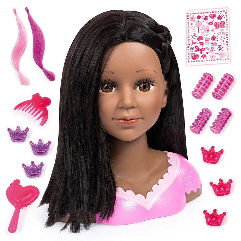 Bayer Design - CHARLENE SUPER MODEL - STYLING HEAD - DARK HAIR