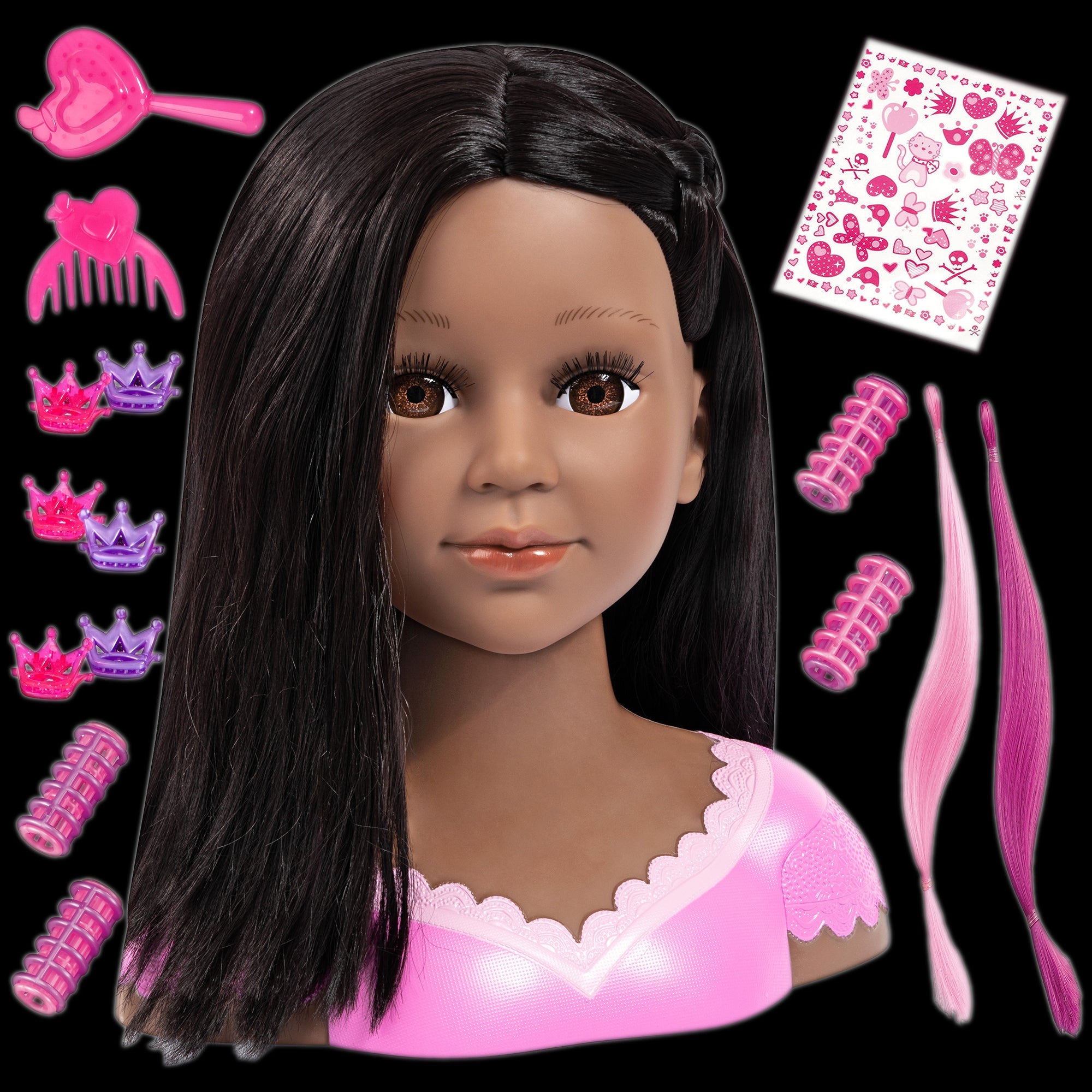 Bayer Design - CHARLENE SUPER MODEL - STYLING HEAD - DARK HAIR