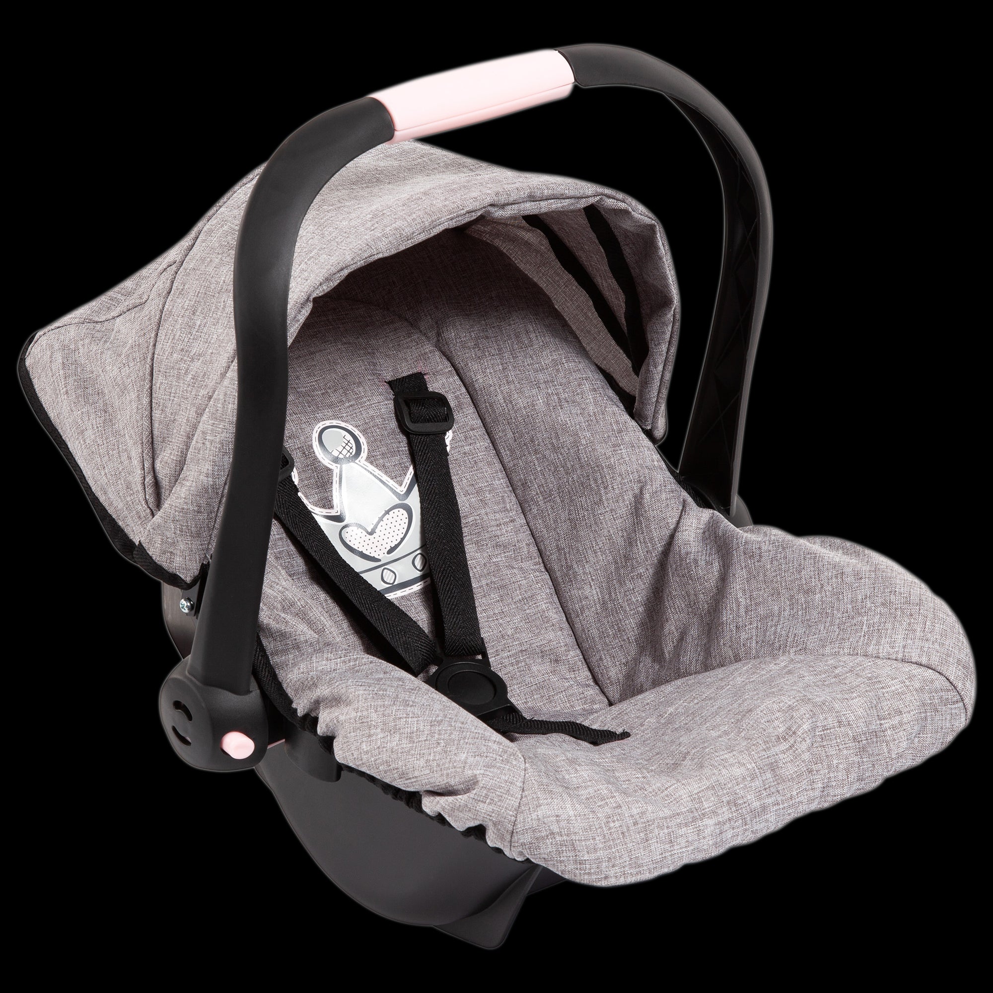Bayer Design - DELUXE CAR SEAT WITH CANNOPY - GREY WITH CROWN