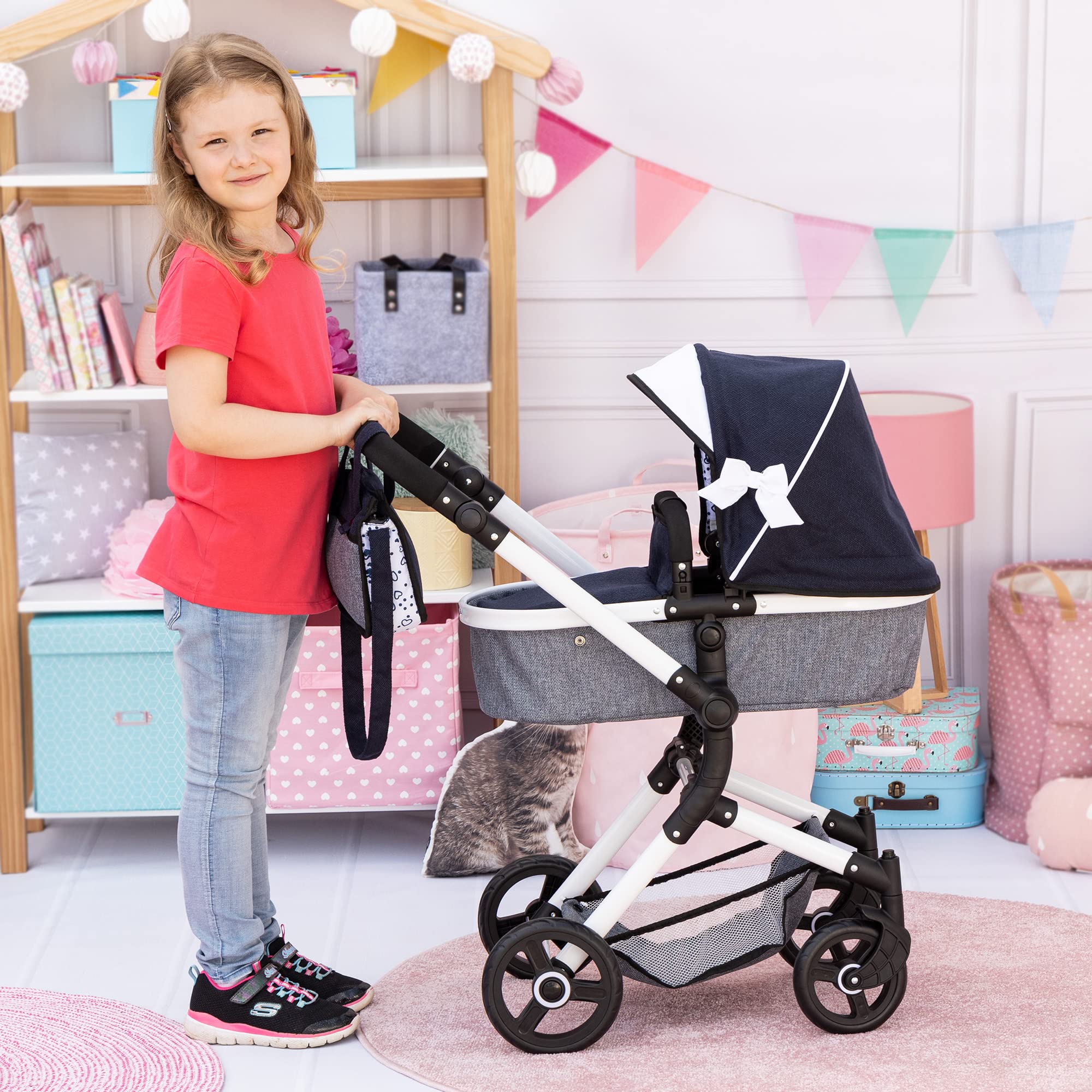 Bayer Design - NEO VARIO - DOLL PRAM BLACK & WHITE