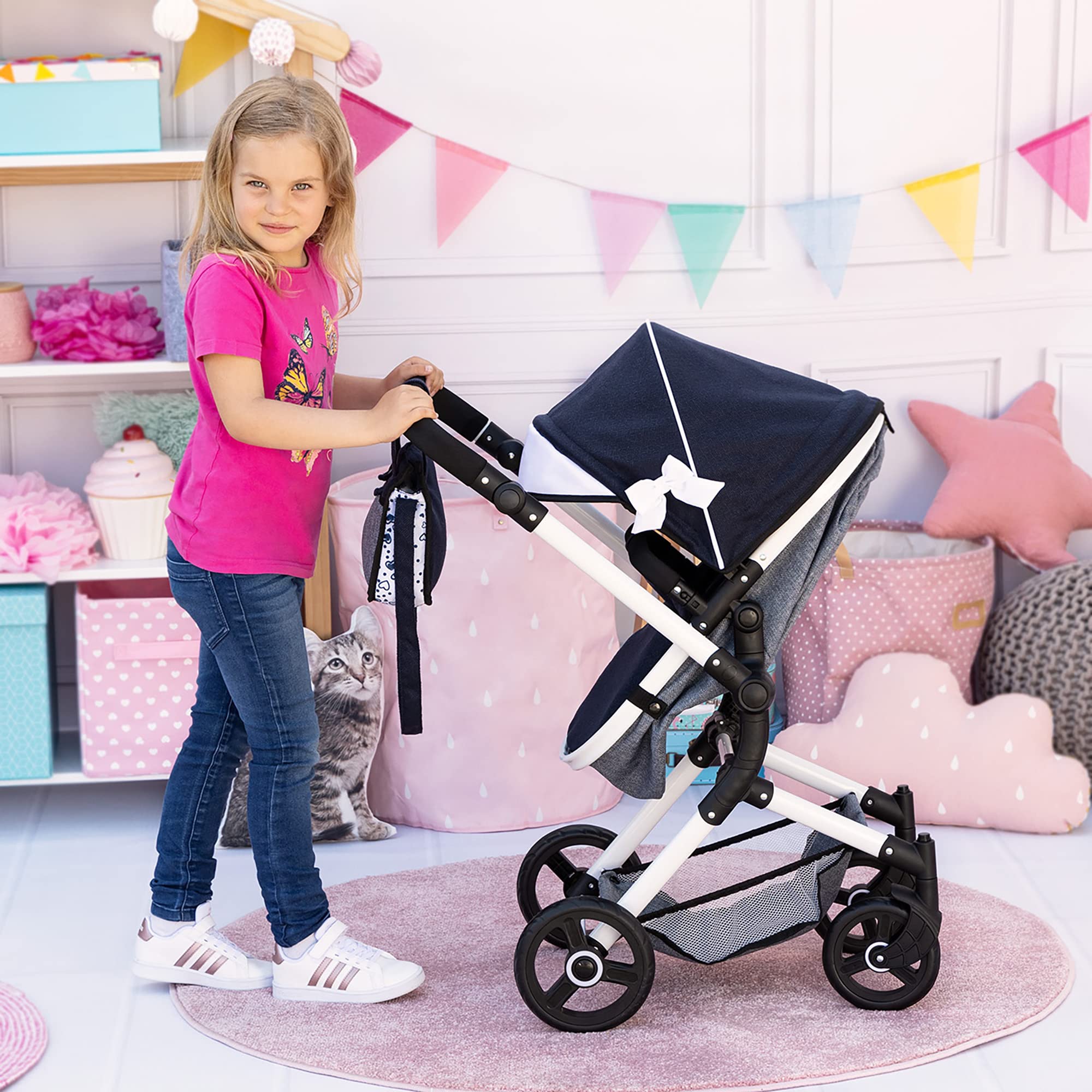 Bayer Design - NEO VARIO - DOLL PRAM BLACK & WHITE