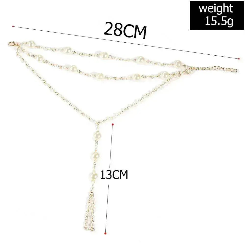 Beach Anklet Simple Multilayer Pearl Yoga