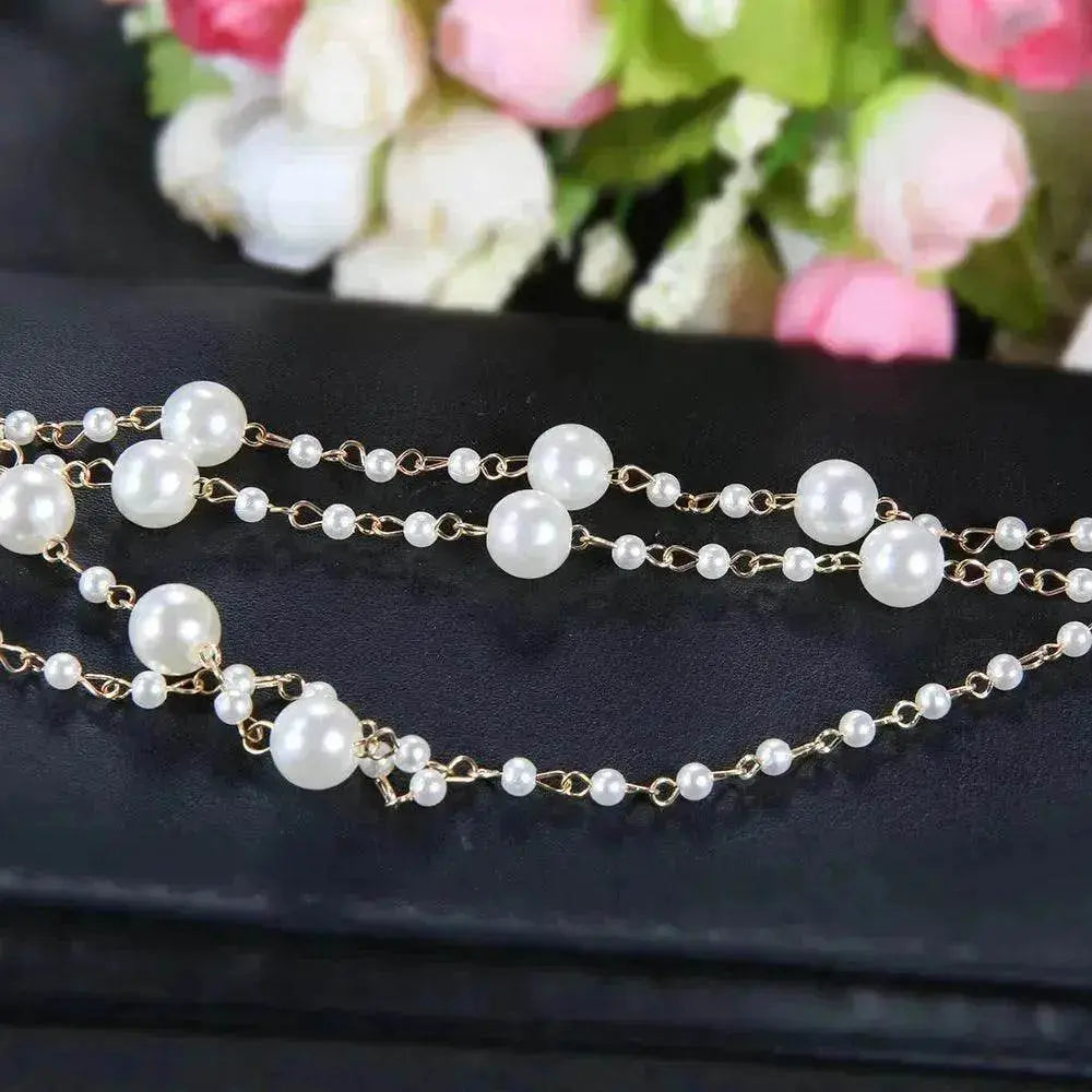 Beach Anklet Simple Multilayer Pearl Yoga