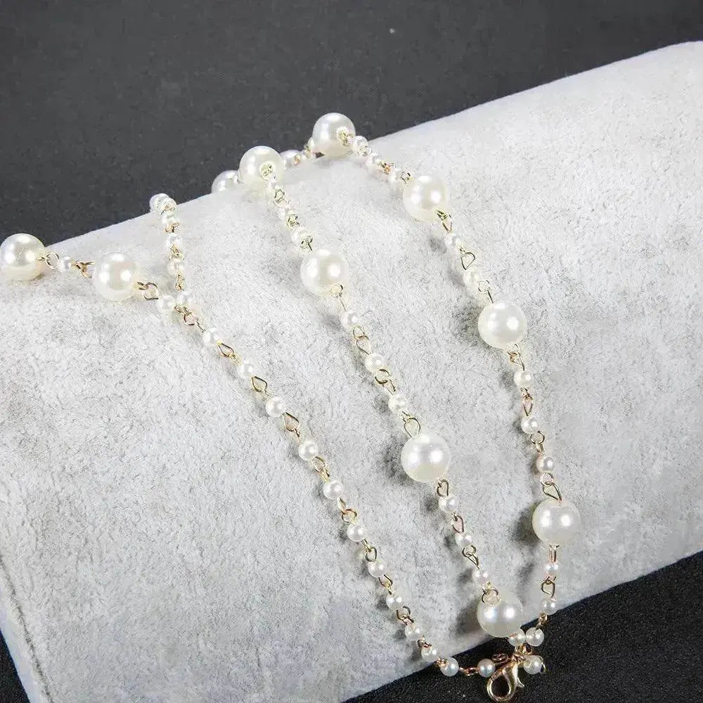 Beach Anklet Simple Multilayer Pearl Yoga