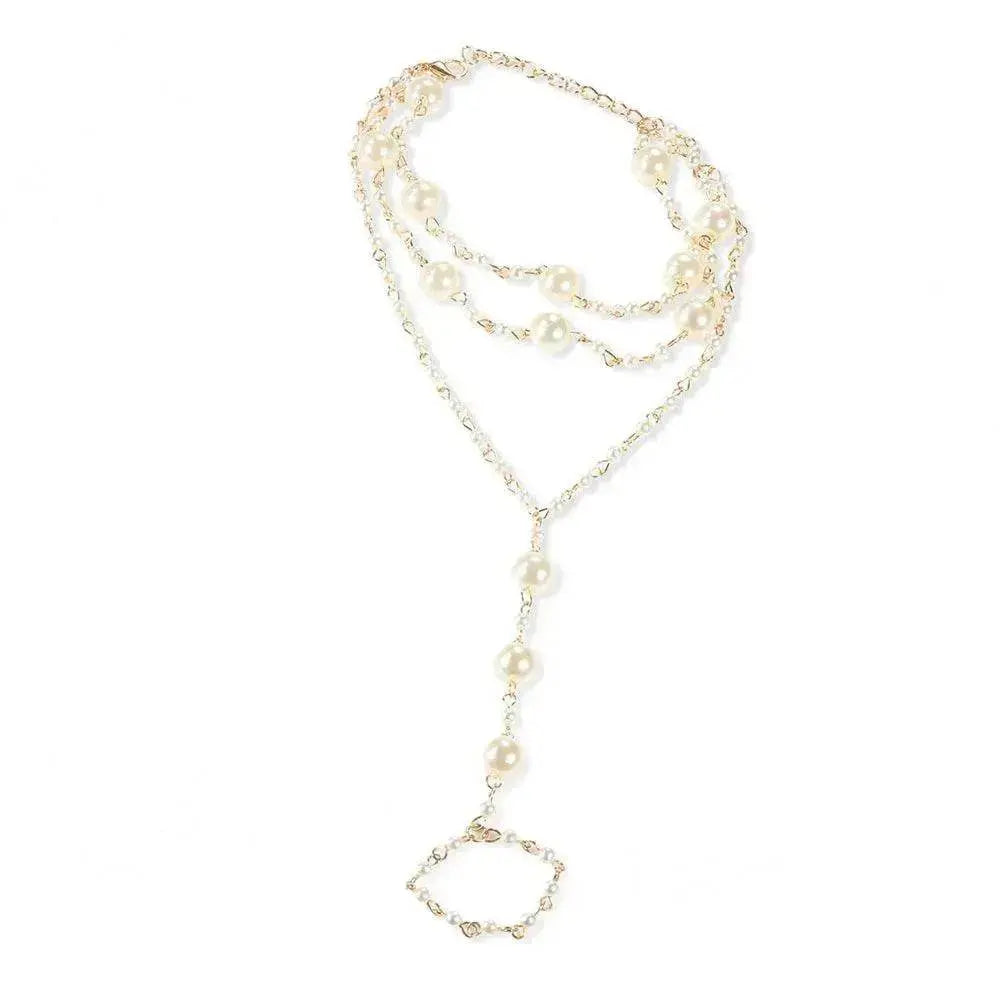 Beach Anklet Simple Multilayer Pearl Yoga
