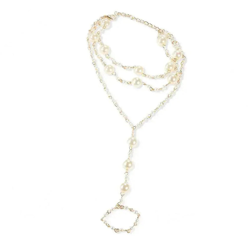 Beach Anklet Simple Multilayer Pearl Yoga