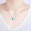 Beautiful copper-plated silver double heart necklace