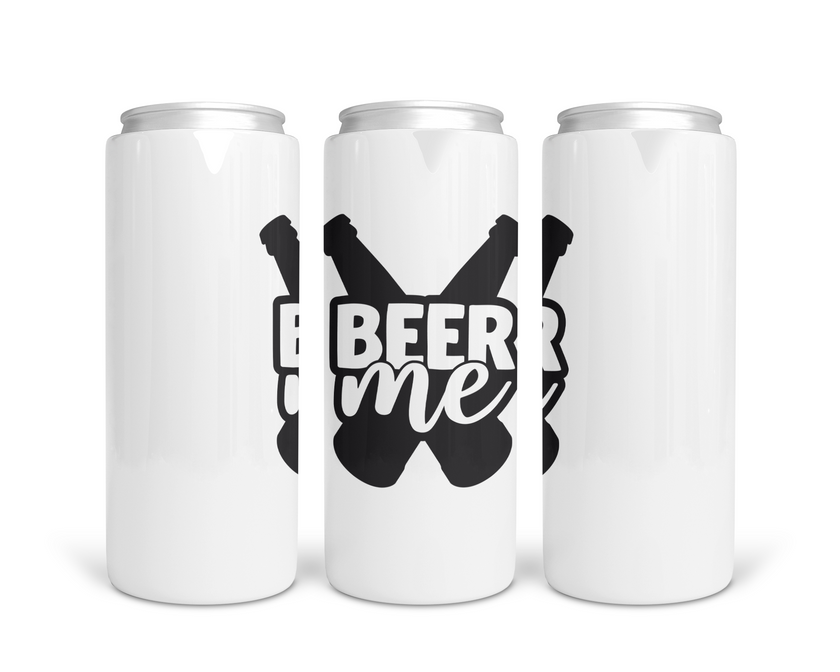 Beer Me Tall Boy Stainless Steel Koozie