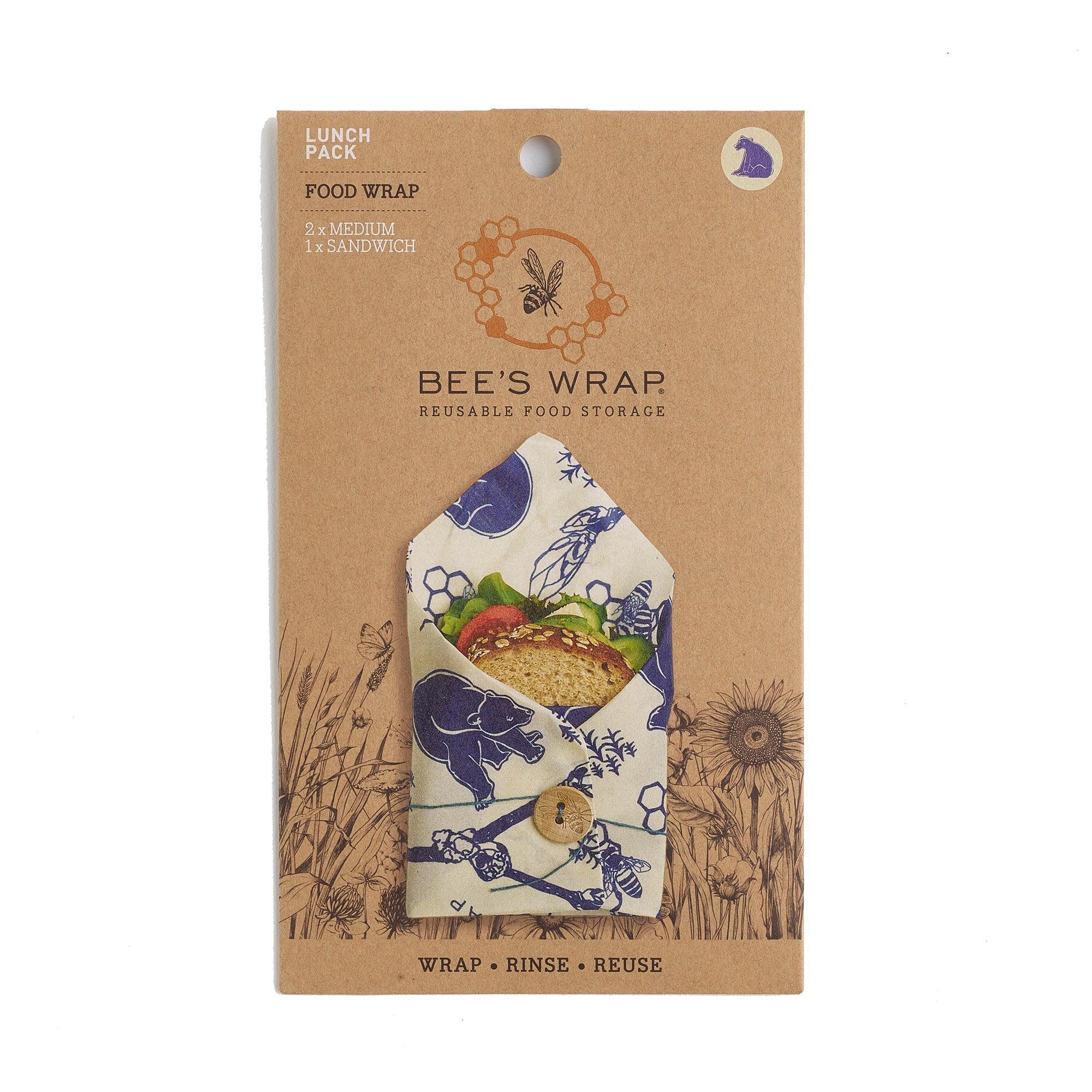 Bees Wrap - Bee's & Bears Lunch Pack 3/St Assorted Sizes