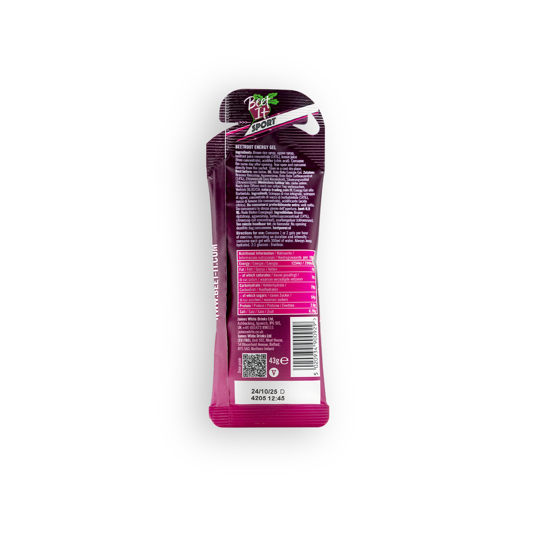 Beet It Sport Top Up 100 - 12 Energy Gels