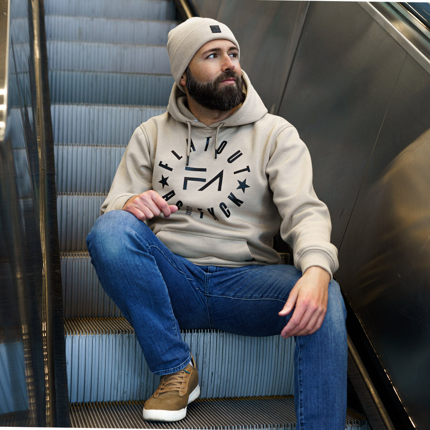 Sweat à capuche FA beige