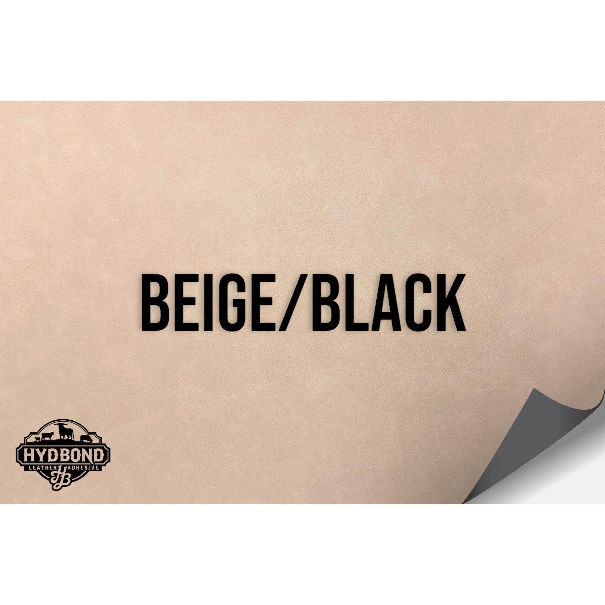 NO ADHESIVE BEIGE/BLACK LEATHERETTE SHEET (12