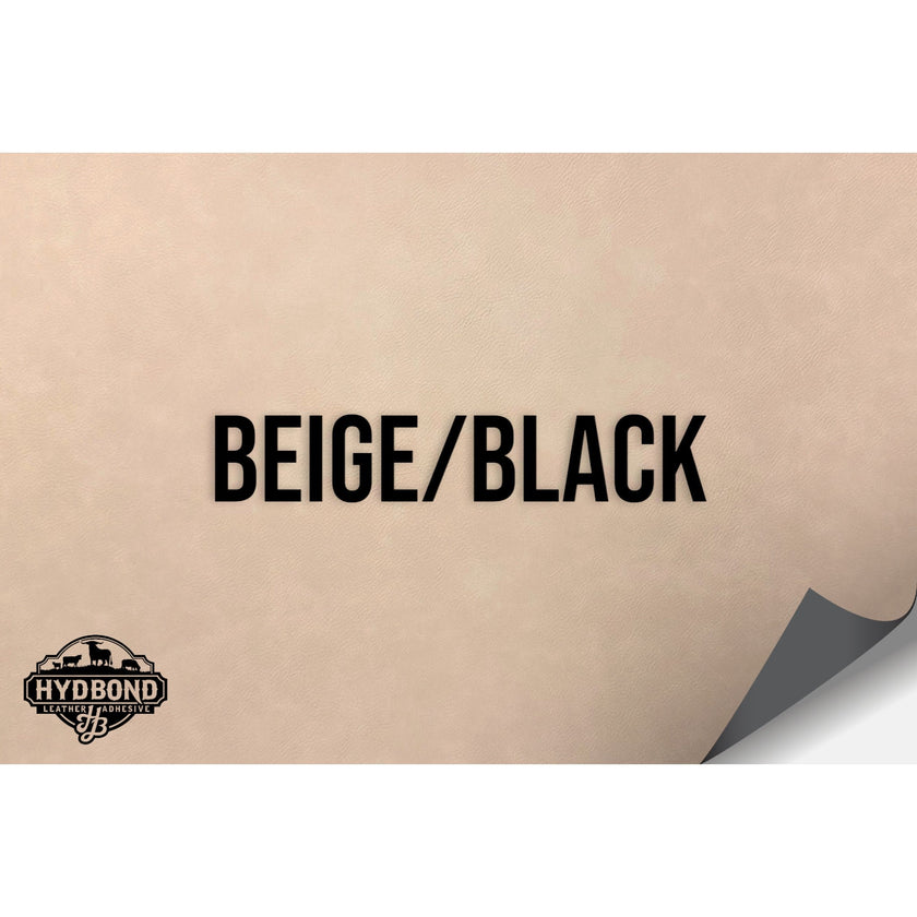NO ADHESIVE BEIGE/BLACK LEATHERETTE SHEET (12