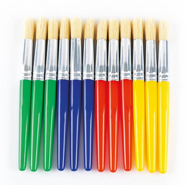 Beleduc - BRISTLE PAINT BRUSH (12PCS/4 ASST)