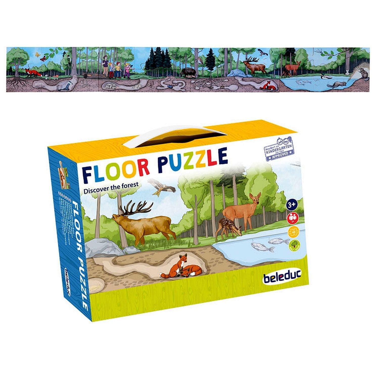 Beleduc - Puzzle de sol - Découvrir la forêt