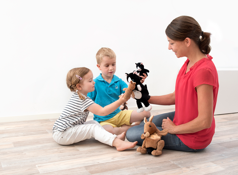 Beleduc - Mom & Baby Handpuppet - Cheeta & Bibi