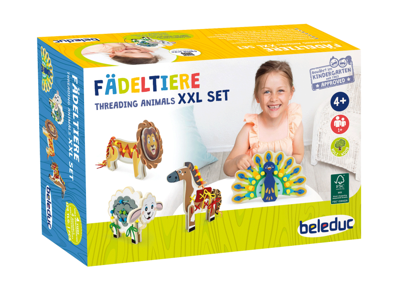 Beleduc - Animaux à enfiler XXL