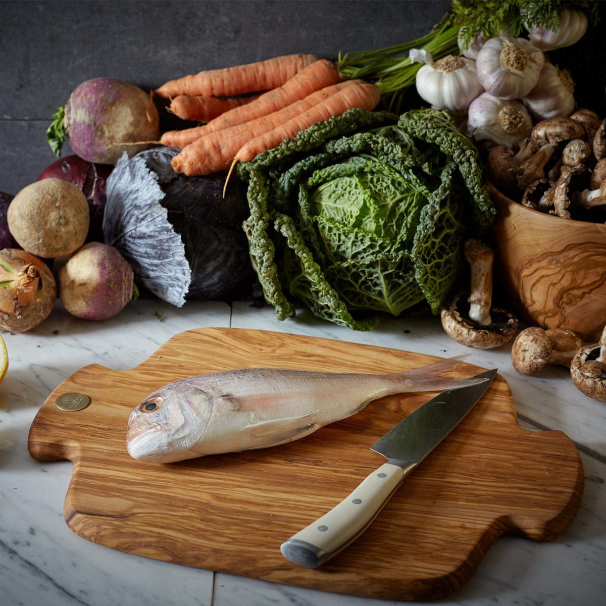 Berard - Cutting Board RACINE Large 40x30x1.7cm Olive Wood