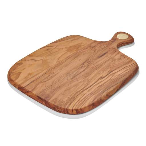 Berard - Planche à découper en bois d'olivier avec poignée 29x20x1.3cm