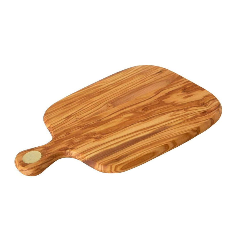 Berard - Planche à découper en bois d'olivier avec poignée 29x20x1.3cm