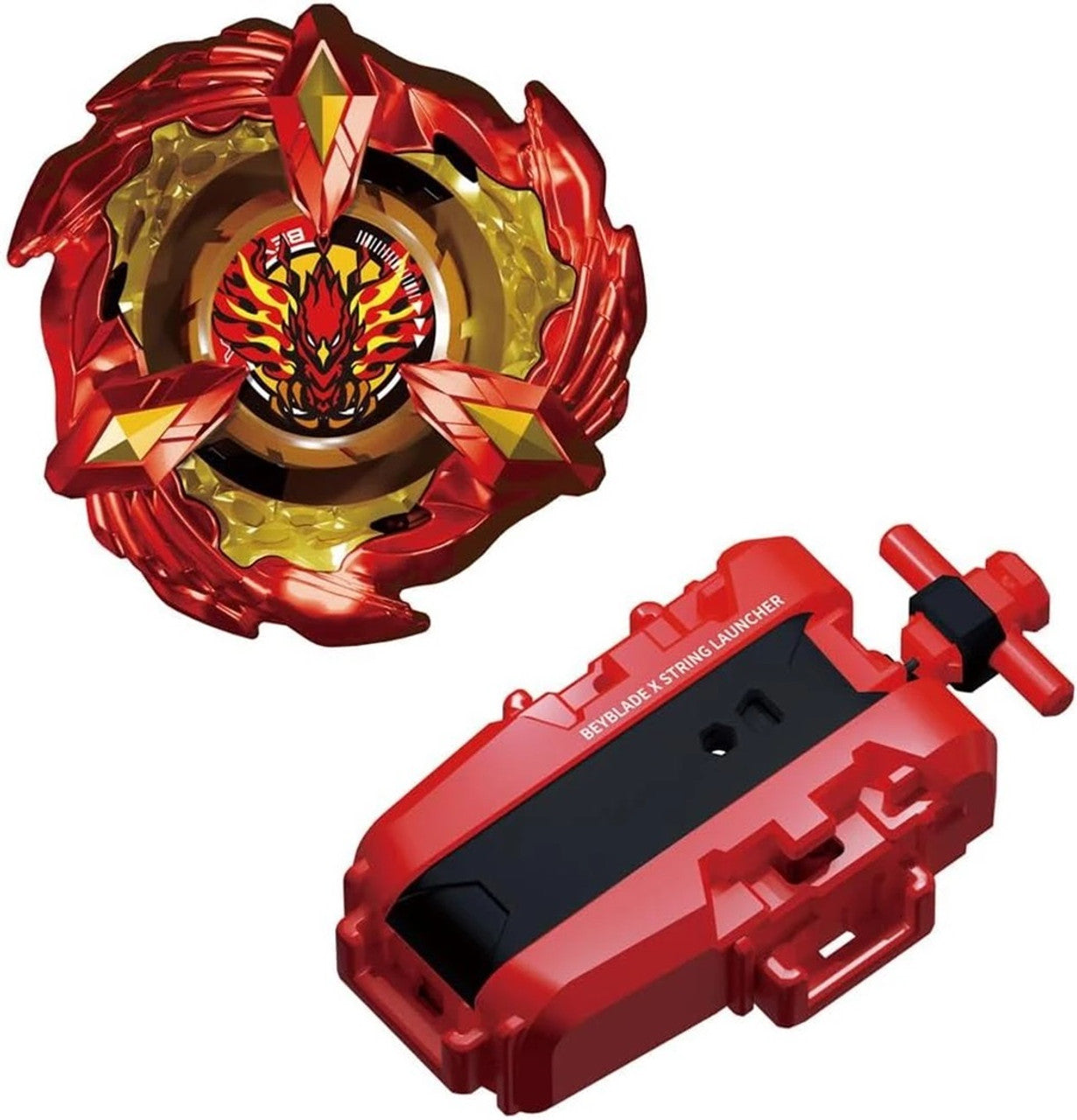 Takara Tomy Beyblade X Starter Set - BX-23 Phoenix Wing Metallic Red (with String Launcher)