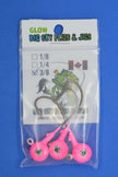 🍁Big Sky Titan 3/8oz Heavy Duty Jig Heads Glow 3/pack