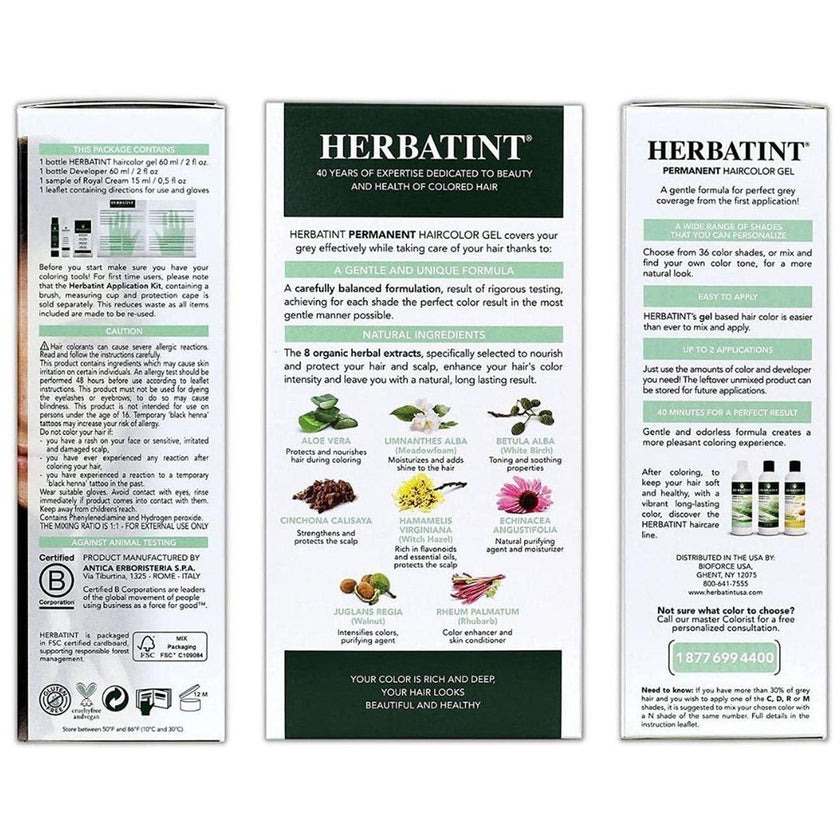 BioForce - Herbatint - Permanent Hair Color - M4 Mahogany Chestnut - 135ml