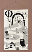 Mr. Megalodon Adventure Rug - Offwhite / Black