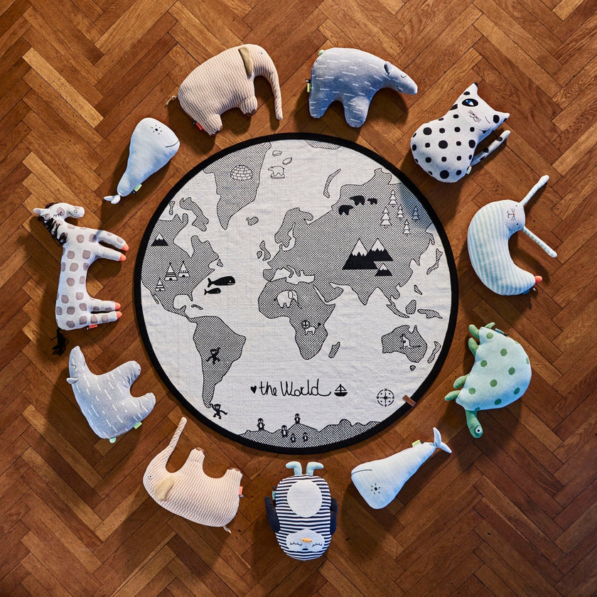 The World Rug - Offwhite / Black