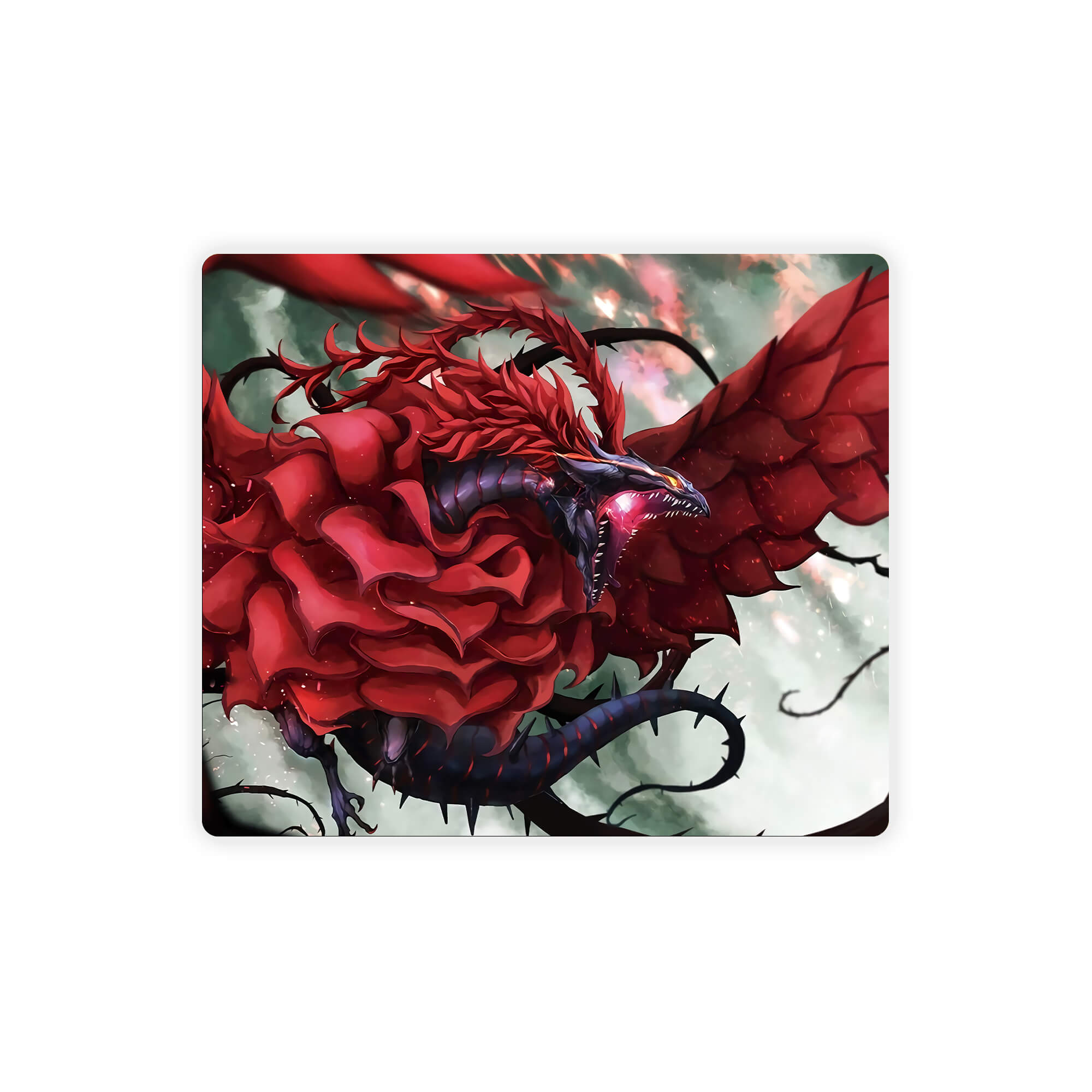 Tapis de souris Dragon Rose Noire