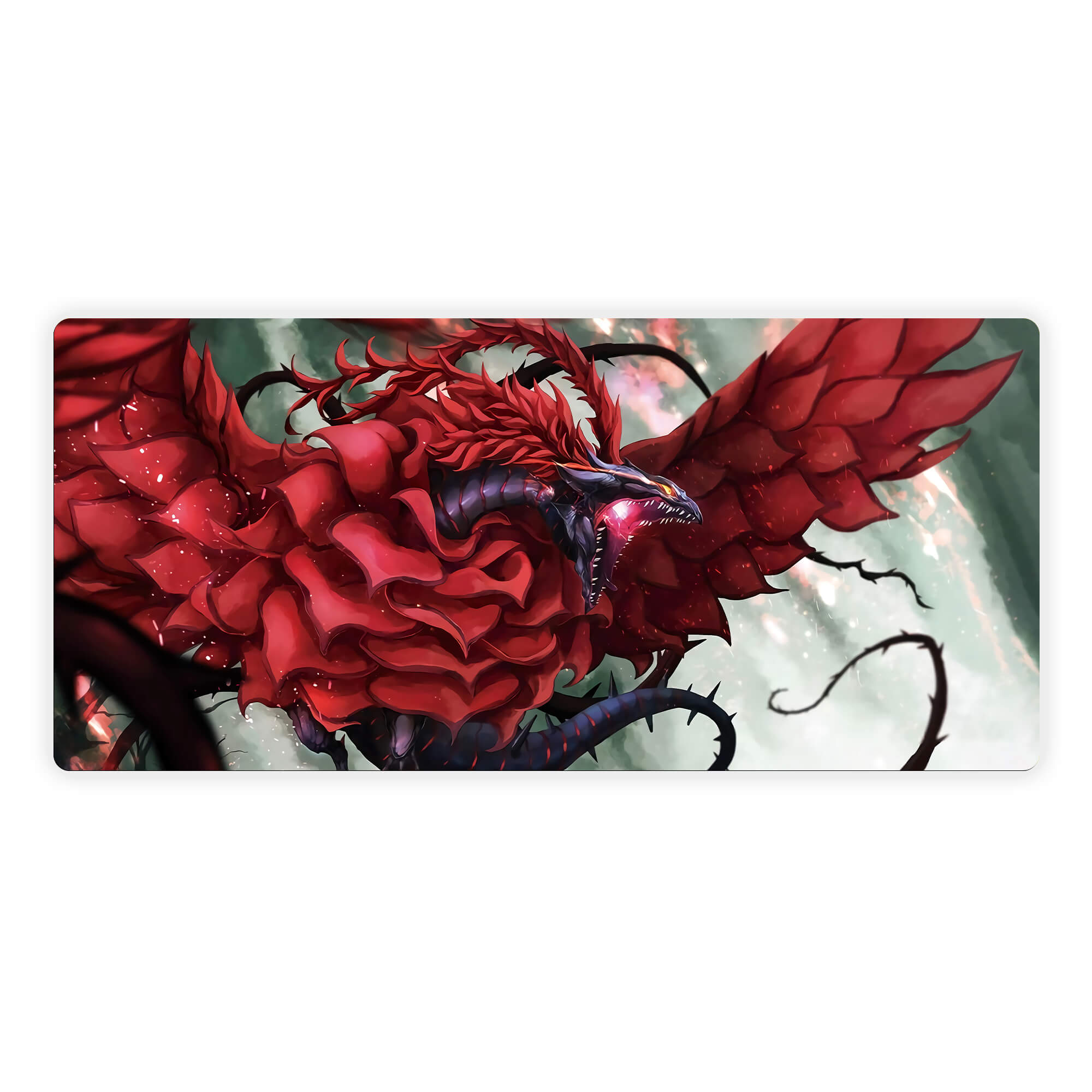 Tapis de souris Dragon Rose Noire