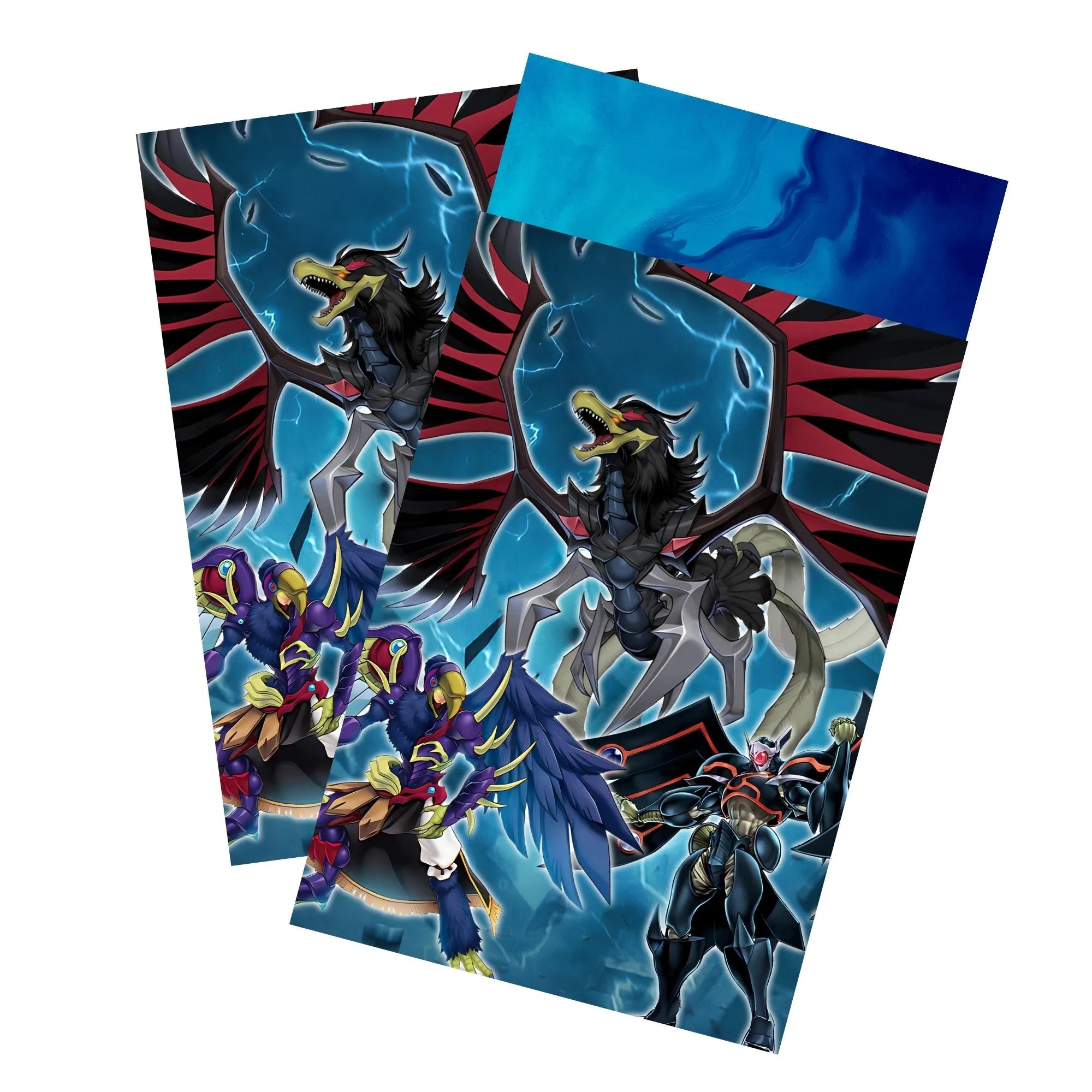 Manches de cartes Dragon à ailes noires