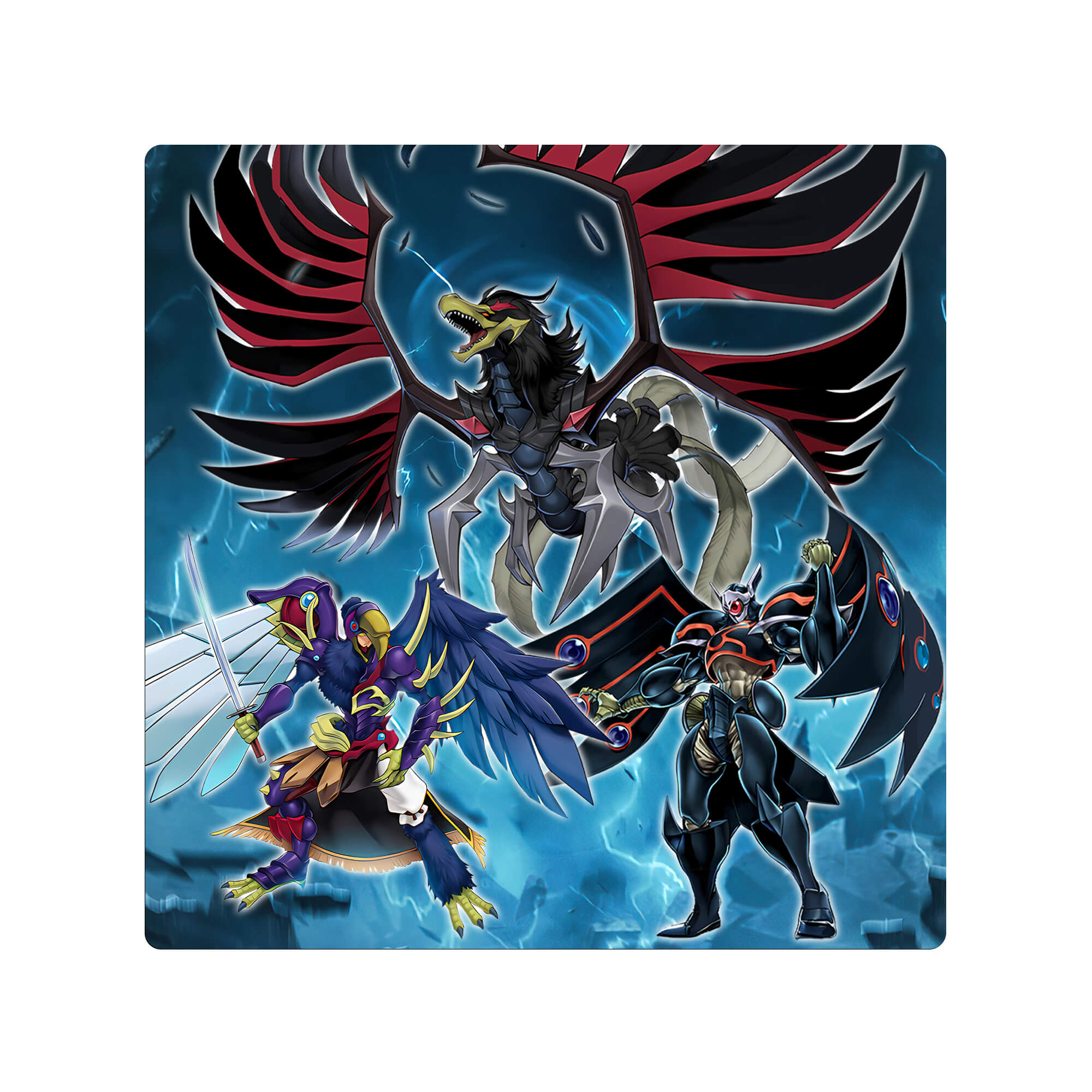 Dragon à ailes noires - Double tapis