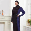 Black Women's Arab  2 Pieces Sets Long Sleeve Top Dress and Pants Abaya Outfits
