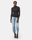 Rib Mock Neck Longsleeve