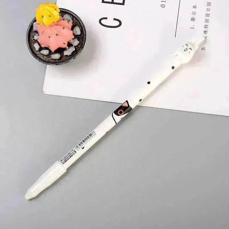 Black & White Cat Pattern Office School Supplies Gel Pen