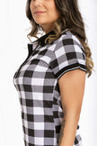 Checkered polo Midi Dress