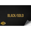 NO ADHESIVE BLACK/GOLD LEATHERETTE SHEET (12