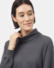 Wide Waffle Cowl Neck Top