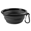 Portable Silicone Pet Bowl with Carabiner Clip, Collapsible, 350 ml