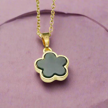 14k Clover Jewellery set (2pcs) in Green and Black colour