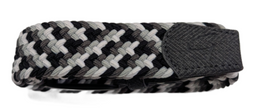 Braided Belt - Black/Grey/White