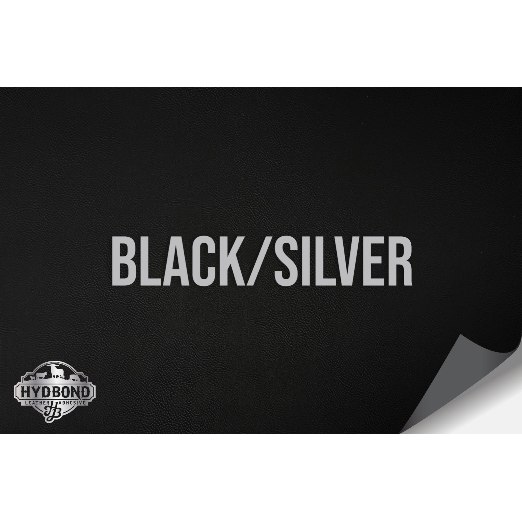 NO ADHESIVE BLACK/SILVER LEATHERETTE SHEET (12