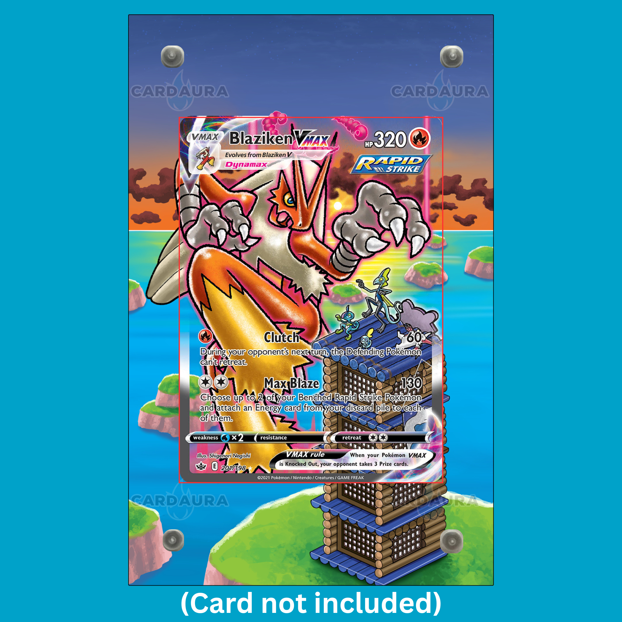 Blaziken Vmax 201/198 Chilling Reign (Ungraded) Display Case