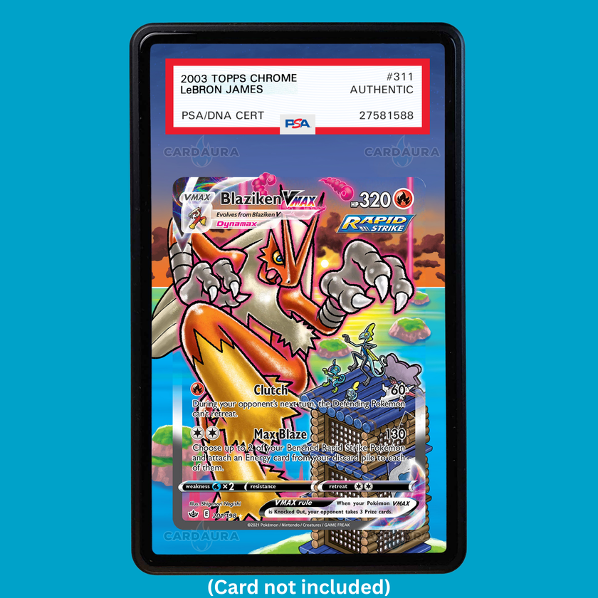 Blaziken Vmax 201/198 Chilling Reign (Graded) Display Case