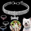 Bling Rhinestone Dog Collar – Crystal Pet Collar for Small Dogs & Cats (Blue, Pink, White | S/M/L)