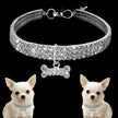 Bling Rhinestone Dog Collar – Crystal Pet Collar for Small Dogs & Cats (Blue, Pink, White | S/M/L)